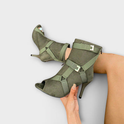 Sandalen met hak en open teen
