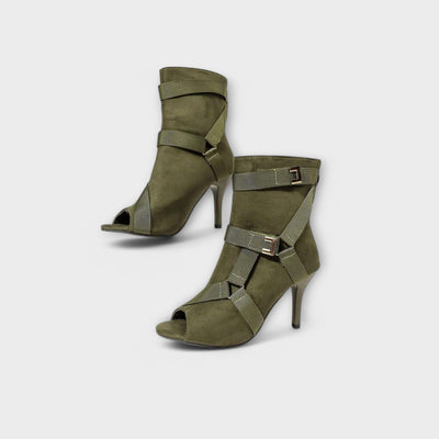 Sandalen met hak en open teen