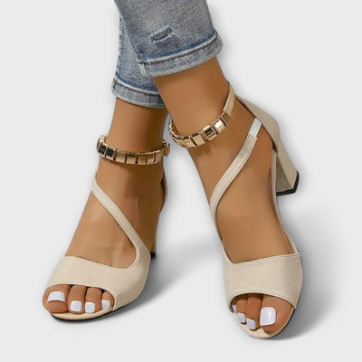 Zomerschoenen met hoge hakken