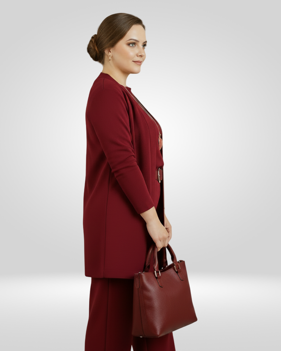 AMÉLIE – Elegante 3-delige set met lang vest