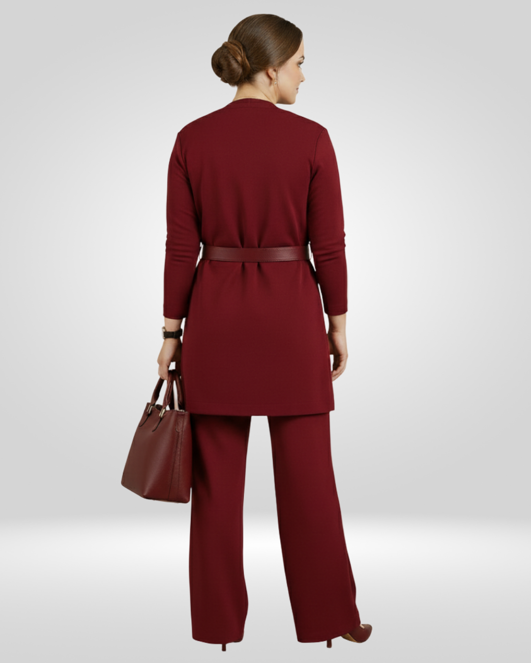 AMÉLIE – Elegante 3-delige set met lang vest