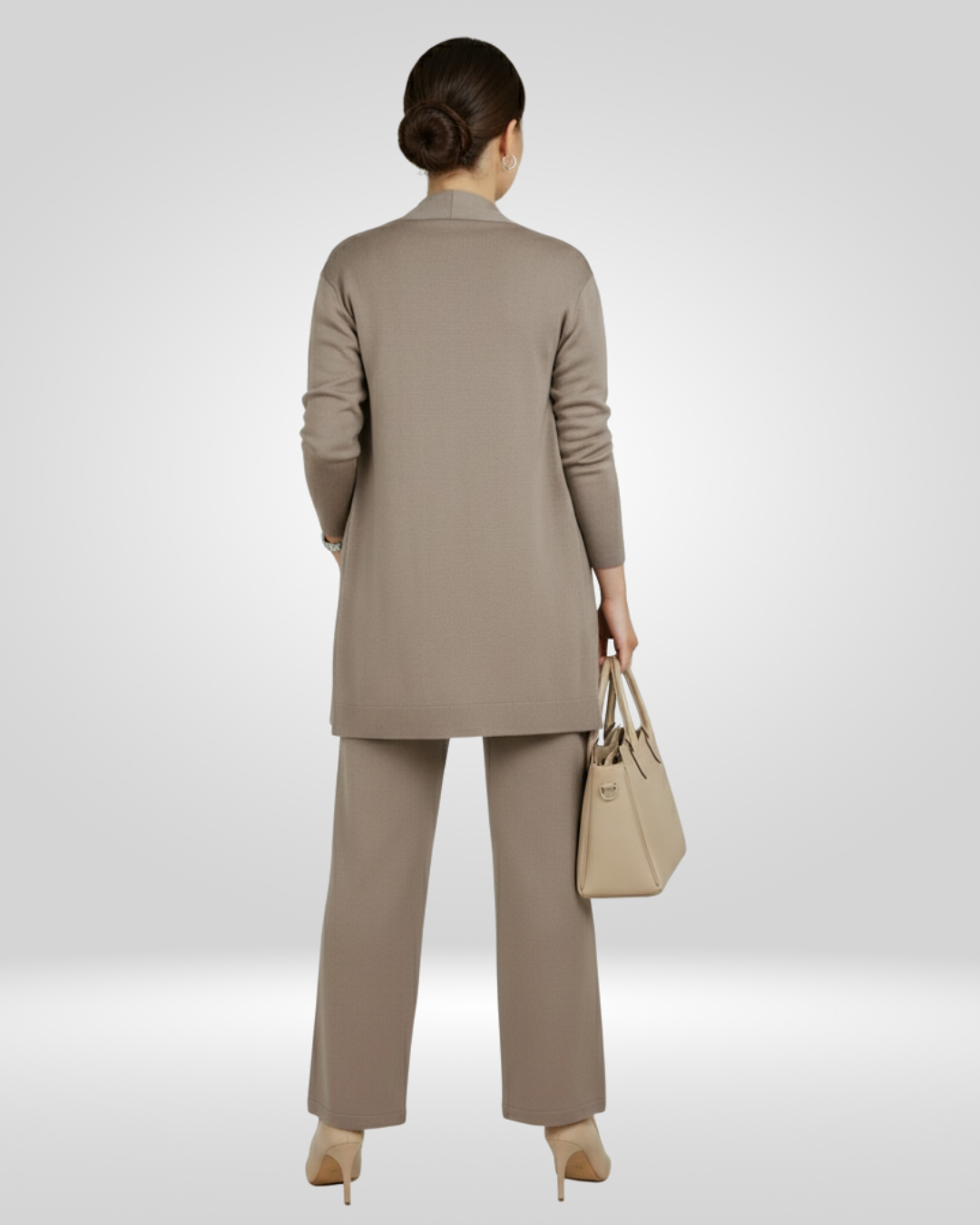 AMÉLIE – Elegante 3-delige set met lang vest