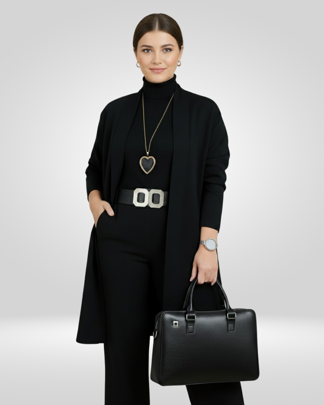 AMÉLIE – Elegante 3-delige set met lang vest