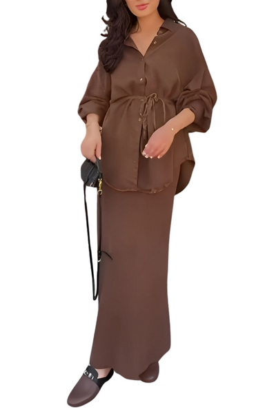 Nora Blouse & Rok Set – Voor Lente tot Herfst