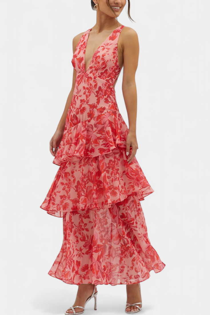 Domenica chiffon jurk