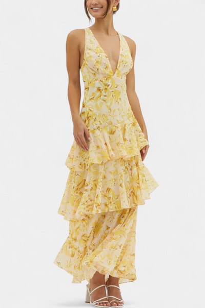 Domenica chiffon jurk