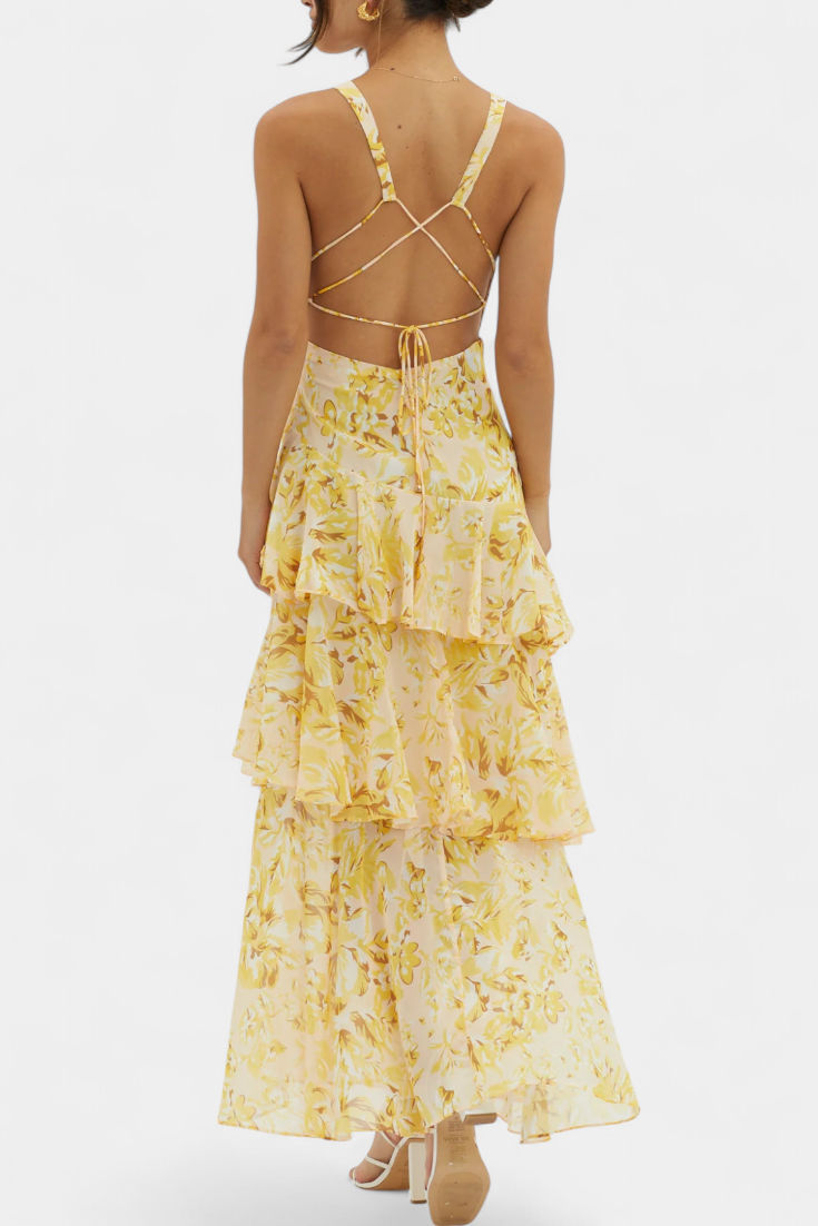 Domenica chiffon jurk