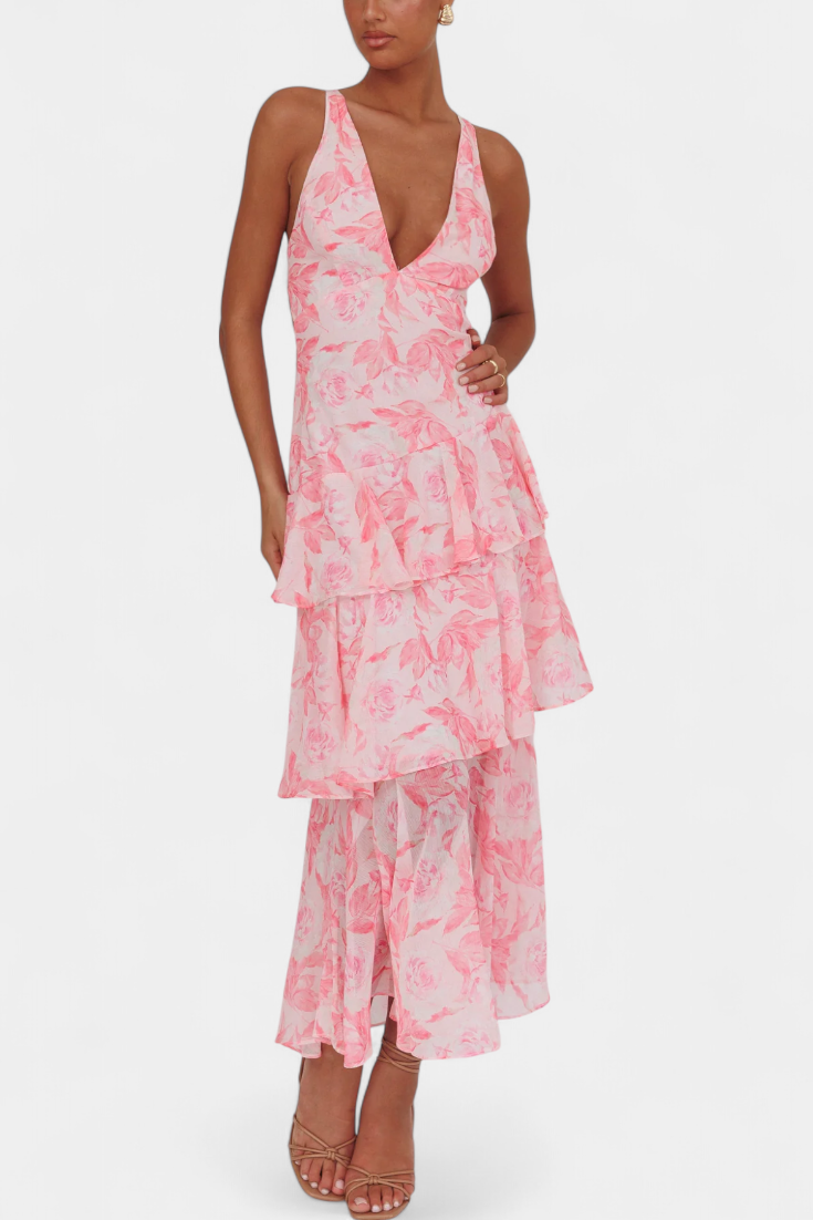 Domenica chiffon jurk